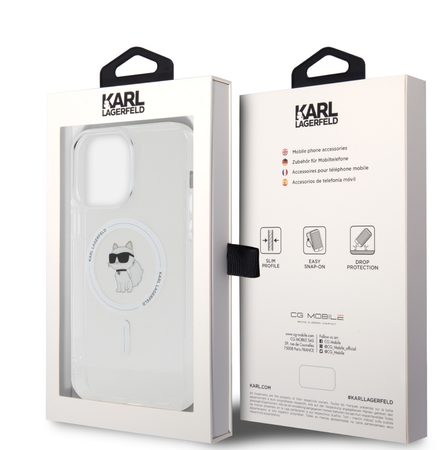 Etui Karl Lagerfeld Choupette do iPhone 15 Pro Max Przezroczyste - KLHMP15XHFCCNOT