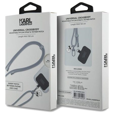 Karl Lagerfeld Universal CBDY Cord pasek szary