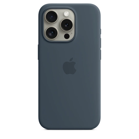 Apple iPhone 15 PRO SILICONE Case with MagSafe - NIEBIESKI 