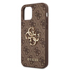 Guess PU 4G Metal Logo Case for iPhone 12/12 Pro Brązowe