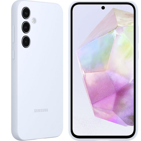 Etui Samsung Silicone Case EF-PA356TLEGWW do Samsung Galaxy A35 - niebieskie