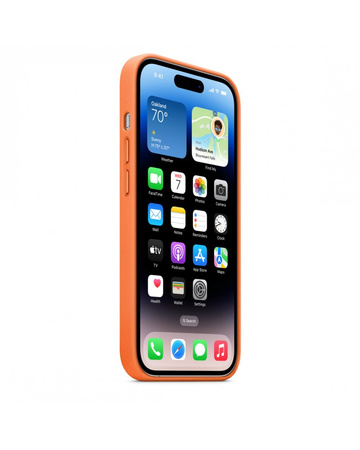 Skórzane etui z MagSafe Apple do iPhone 14 Pro Pomarańcz - MPPL3ZM/A