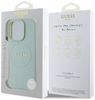 Guess PU Teksturowane etui Classic Logo MagSafe do iPhone 16 Pro Max Zielone