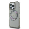 Guess iPhone 16 Pro IML Flowers Wreath MagSafe - czarny