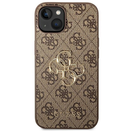 Guess GUHCP14S4GMGBR iPhone 14 / 15 / 13 6.1" brązowy/brown hardcase 4G Big Metal Logo