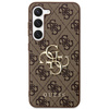 Guess PU 4G Metal Logo Case for Samsung Galaxy S24+ Brązowe