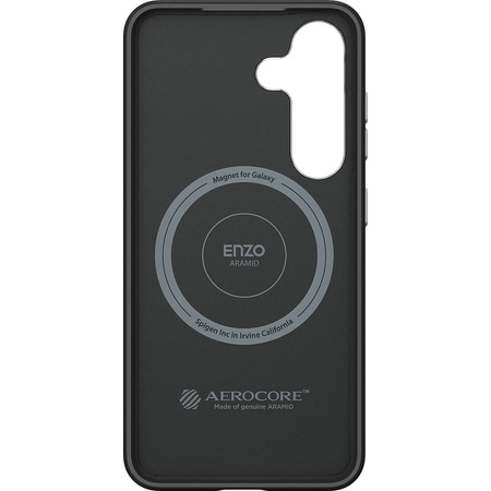 Etui magnetyczne Spigen Enzo Aramid do Galaxy S25 Plus, czarno-srebrne