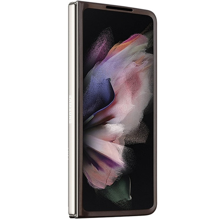 Etui Guess 4G Triangle Strass do Galaxy Z Fold 5 Brązowe - GUHCZFD5P4TDPW