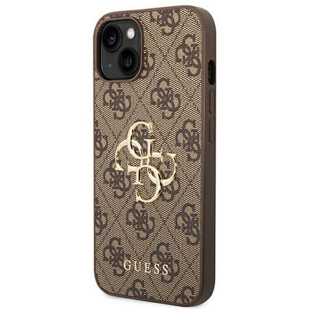 Guess GUHCP14S4GMGBR iPhone 14 / 15 / 13 6.1" brązowy/brown hardcase 4G Big Metal Logo