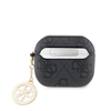 Skórzane etui Guess 4G Script PC/PU Charm do AirPods 3 Czarne - GUA3P4E4CDK