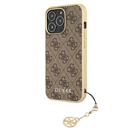 Guess GUHCP13XGF4GBR iPhone 13 Pro Max 6,7" brązowy 4G Charms Collection