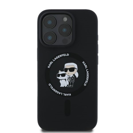 Etui Silikonowe Karl Lagerfeld Karl&Choupette do iPhone 16 Pro Czarne - KLHMP16LSCMKCRHK