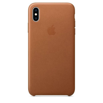 Plecki Apple do iPhone XS Max Leather Brązowy