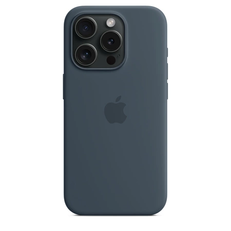 Apple iPhone 15 PRO SILICONE Case with MagSafe - NIEBIESKI 