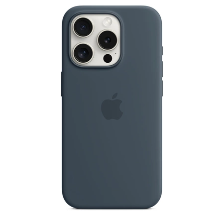 Apple iPhone 15 PRO SILICONE Case with MagSafe - NIEBIESKI 