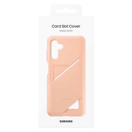 Etui Samsung Card Slot Cover do Galaxy A13 5G, brzoskwiniowe