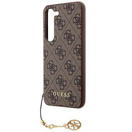 Guess 4G Charm Case for Samsung Galaxy A35 5G Brązowe