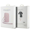 Guess Zip Quilted 4G - Torebka na telefon różowa