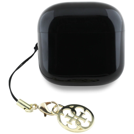 Słuchawki douszne GUESS Glossy Effect Printed Classic Logo & Charm Wodoodporne Czarny