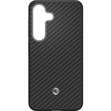 Etui magnetyczne Spigen Enzo Aramid do Galaxy S25 Plus, czarno-srebrne