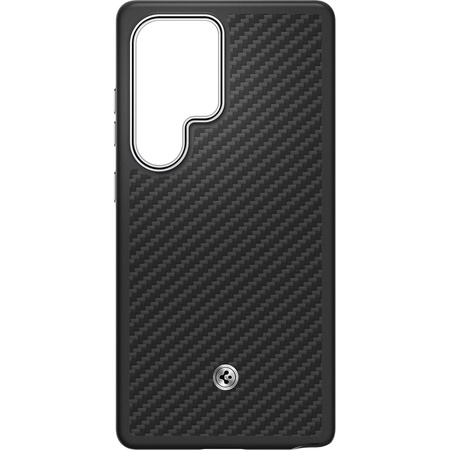 Etui magnetyczne Spigen Enzo Aramid do Galaxy S25 Ultra, czarno-srebrne