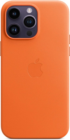 APPLE LEATHER CASE IPHONE 14 PRO MAX POMARAŃCZ 