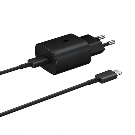 Ładowarka sieciowa Samsung TA800 + Kabel Typu C 25W Czarna - EP-DA705BBE