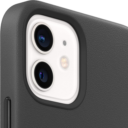 APPLE Leather CASE IPHONE 12 / 12 Pro CZARNE