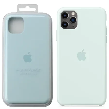 Silikonowe etui Apple iPhone 11 Pro Max Silicone Case - błękitne