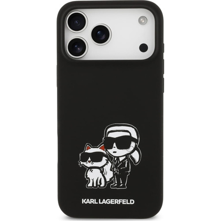 Etui Karl Lagerfeld Silicone K&C Sketch  do iPhone 17 Pro Max - czarne