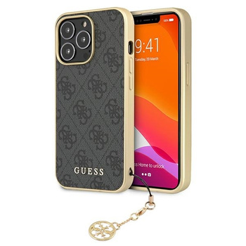 Guess GUHCP13LGF4GGR iPhone 13 Pro / 13 6,1" szary/grey hardcase 4G Charms Collection