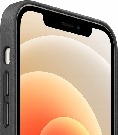 APPLE Leather CASE IPHONE 12 / 12 Pro CZARNE