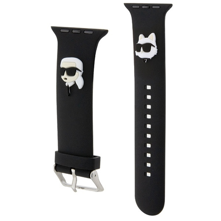 Karl Lagerfeld Karl and Choupette Head NFT Watch Strap for Apple Watch 38/40/41 Czarne