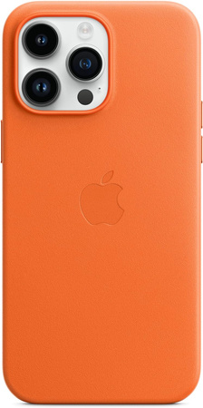 APPLE LEATHER CASE IPHONE 14 PRO MAX POMARAŃCZ 