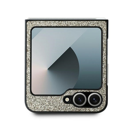 Etui Guess 4G Glitter Script do Galaxy Z Flip 6 Złoty - GUHCZF6HGGSHD