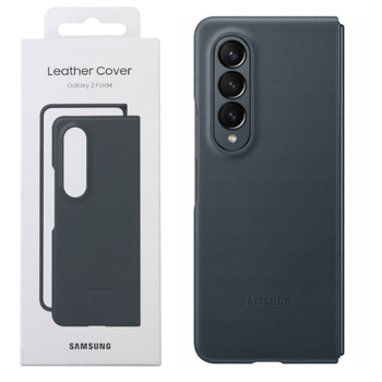 Etui na telefon Samsung Galaxy Z Fold4 Leather Cover - szare