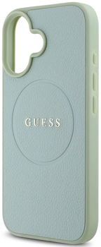 Guess PU Grained Classic Logo MagSafe etui na iPhone 16 zielony