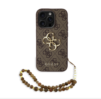 Etui Guess 4G Strap 4G Classic Logo do Apple iPhone 15 Pro - Brązowe