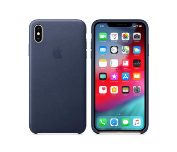 Skórzane etui Apple do iPhone XS Max Niebieski - MRWU2ZE/A