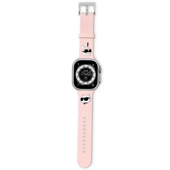 Karl Lagerfeld Karl and Choupette Head NFT Watch Strap for Apple Watch 42/44/45/46/49 Róż