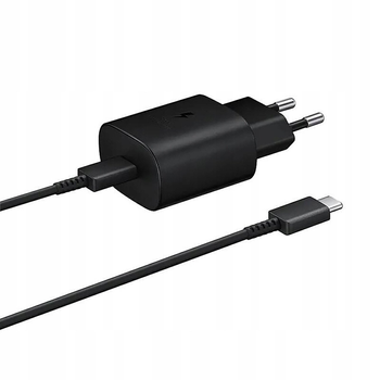 Ładowarka sieciowa Samsung TA800 + Kabel Typu C 25W Czarna - EP-DA705BBE