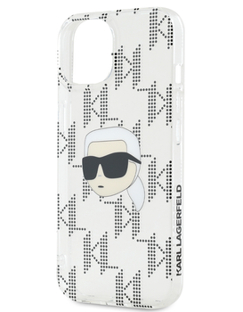 Etui Karl Lagerfeld Karl Head do iPhone 15 Przezroczyste - KLHCP15SHKLPKHT