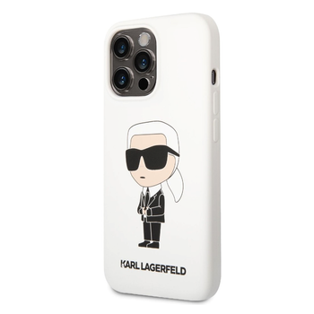 Karl Lagerfeld Liquid Silicone Ikonik NFT Case for iPhone 13 Pro Białe