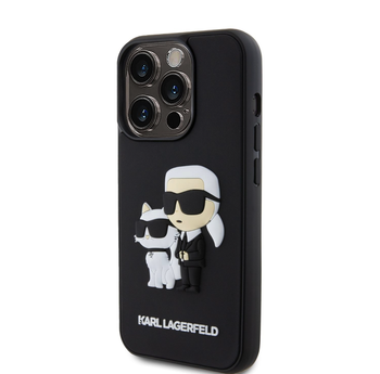 Etui Karl Lagerfeld Karl&Choupette do iPhone 15 Pro Czarne - KLHCP15L3DRKCNK