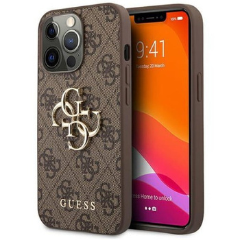 Etui Guess 4G Big Metal Logo iPhone 13 Pro - Brązowe