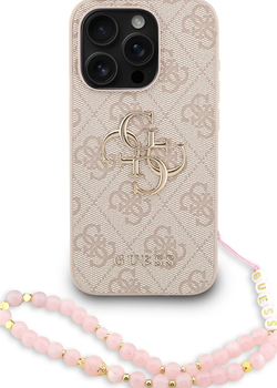 Etui Guess 4G Classic Logo MagSafe do iPhone 15 Pro Różowe - GUHCP15LP4GMGSP