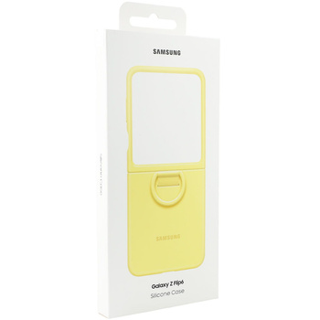 Etui Samsung Silicone Cover Ring do Galaxy Z Flip6 - Żółte
