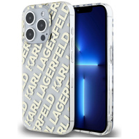 Karl Lagerfeld IML Electroplated Repeated Logo Case for iPhone 15 Pro Złote