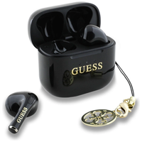 Słuchawki douszne GUESS Glossy Effect Printed Classic Logo & Charm Wodoodporne Czarny