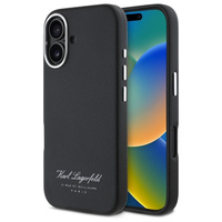 Karl Lagerfeld Grained PU Hotel RSG Case for iPhone 16 Czarne